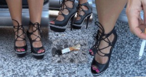 Zigaretten Crush unter geilen Heels